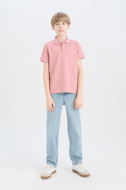 Boy Basic Short Sleeve Polo Shirt