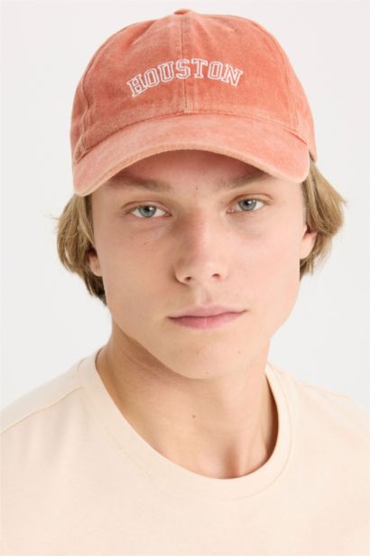 Unisex Etiket Baskılı Jean Beyzbol Basketbol Şapkası