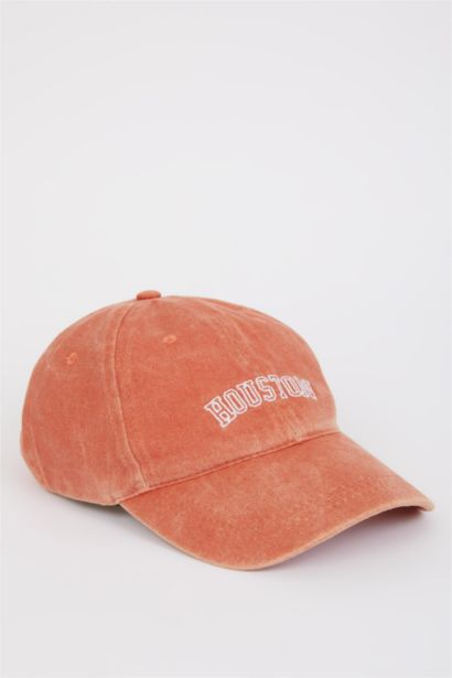 Unisex Etiket Baskılı Jean Beyzbol Basketbol Şapkası