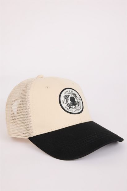 Boy Label Printed Woven Basketball Cap