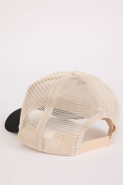 Boy Label Printed Woven Basketball Cap