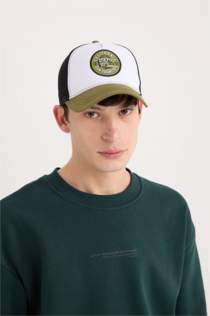 Man Label Printed Woven Baseball Basketball Cap
