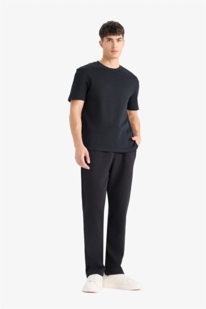 سروال رياضي سميك بجيوب قصة عادية