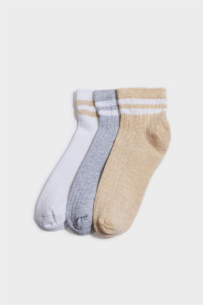 Girl 3 Piece Cotton Long Socks