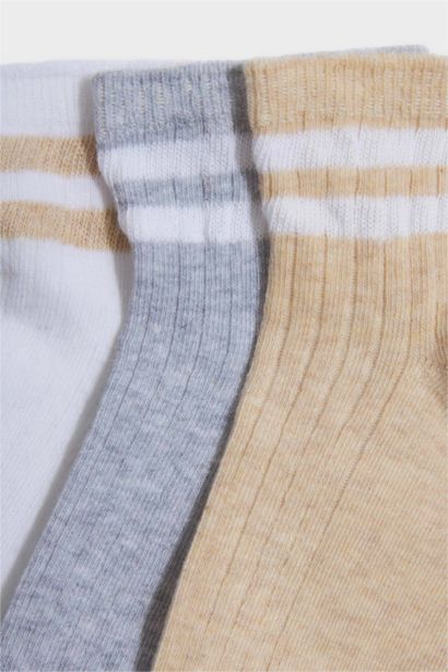 Girl 3 Piece Cotton Long Socks