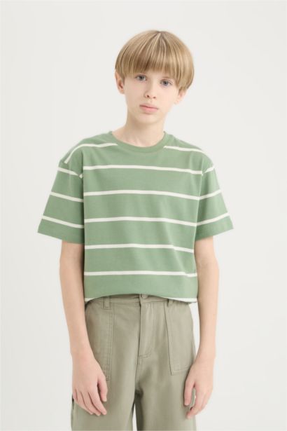 Boy  Crew Neck Striped T-Shirt