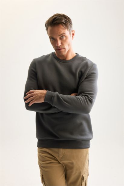 Regular Fıt Kalın Sweatshirt Kumaşı Sweatshirt