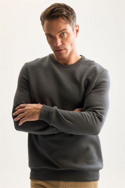 Regular Fıt Kalın Sweatshirt Kumaşı Sweatshirt