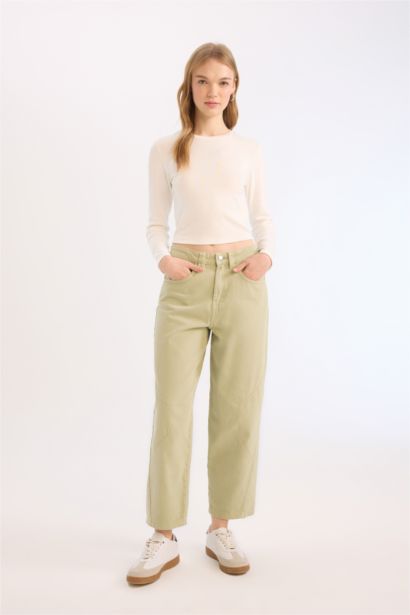 Baggy Fit Gabardine Trousers