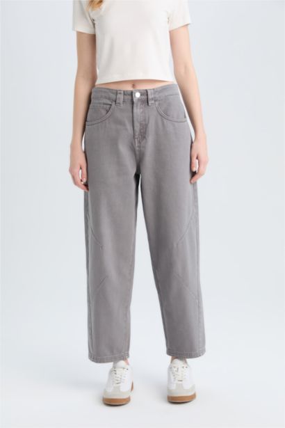 Baggy Fit Gabardine Trousers