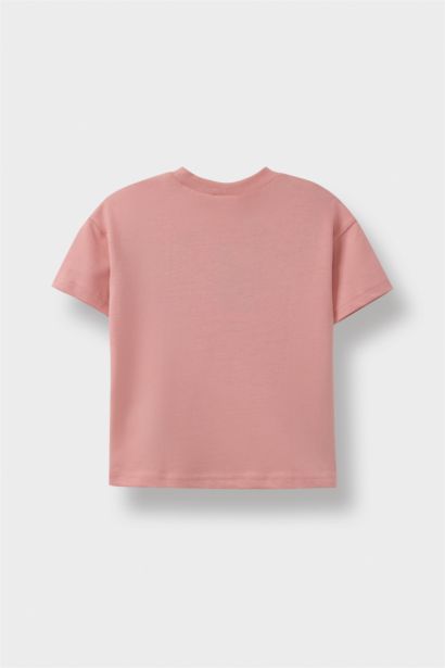 Bisiklet Yaka Baskılı Kısa Kollu Tişört Erkek Bebek