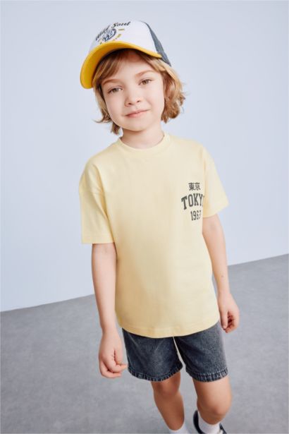 Baby Boy Regular Fit Slogan Patterned T-Shirt