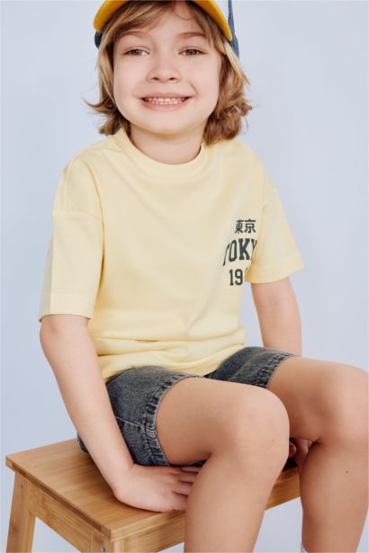 Baby Boy Regular Fit Slogan Patterned T-Shirt