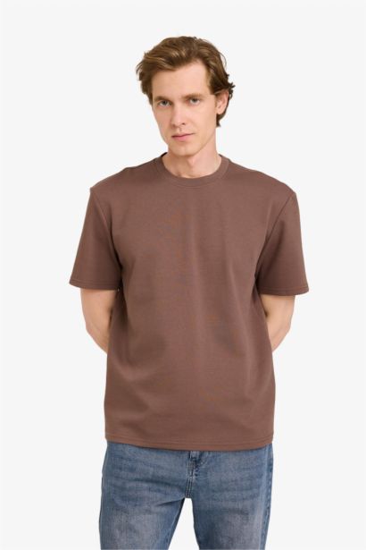 Bisiklet Yaka Twill Tişört