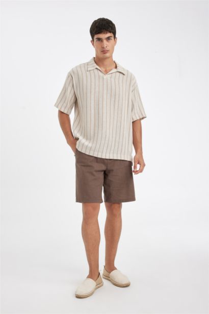 شورت برمودا قطن قصة مريحة