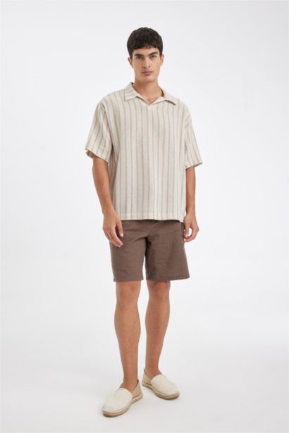 شورت برمودا قطن قصة مريحة