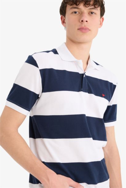 Regular Fit Striped Polo T-Shirt