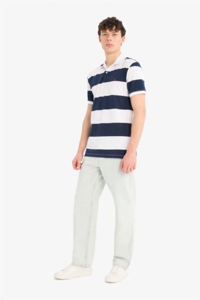 Regular Fit Striped Polo T-Shirt