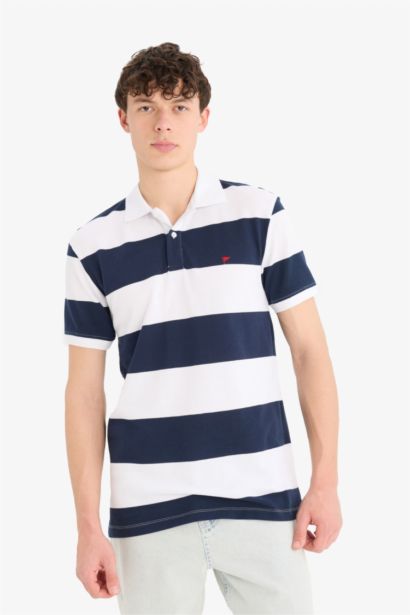 Regular Fit Striped Polo T-Shirt