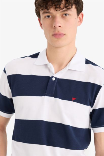 Regular Fit Striped Polo T-Shirt