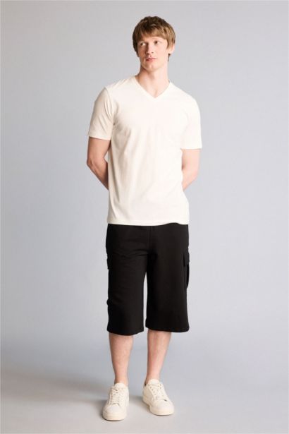 New Regular Fit V-Neck Short Sleeve T-Shirt
