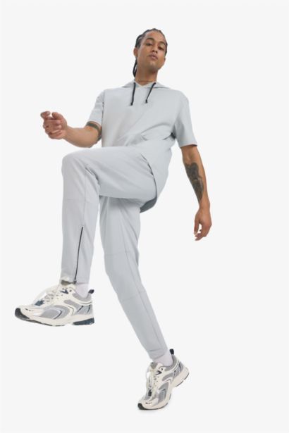 DeFactoFit Slim Fit Zippered Leg Sports Joggers