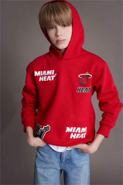 NBA Miami Heat Kapüşonlu Sweatshirt Erkek Çocuk