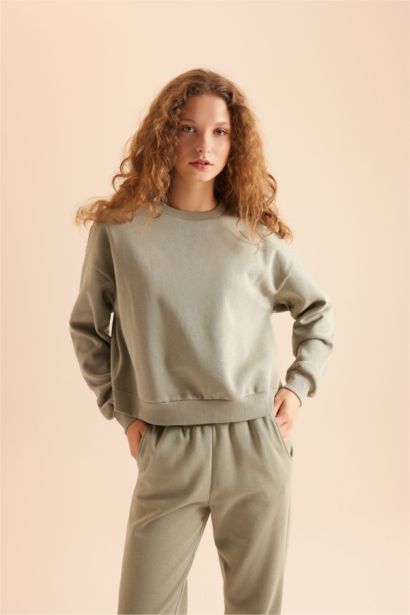 Regular Fit 2'li Takım Sweatshirt Beli Lastikli Jogger Eşofman Altı