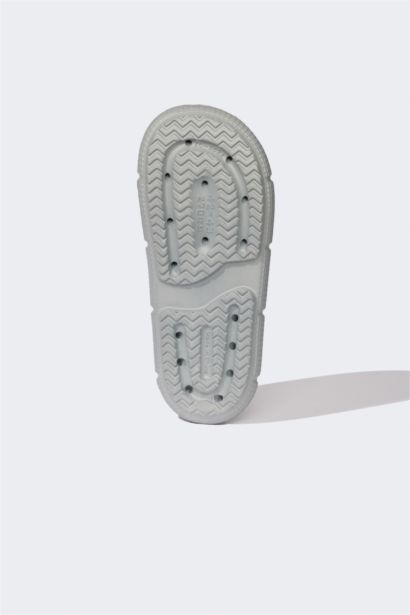 شبشب رجالي إيفا رمادي بكعب مسطح بشريط مزدوج