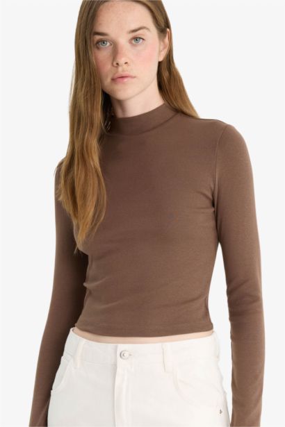 Облегающая Водолазка С Длинными Рукавами Из Модала