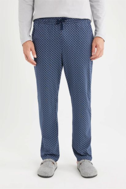 %100 Pamuk Regular Fit Kareli Cepli Pijama Altı