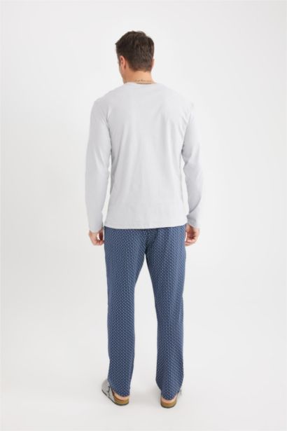 %100 Pamuk Regular Fit Kareli Cepli Pijama Altı