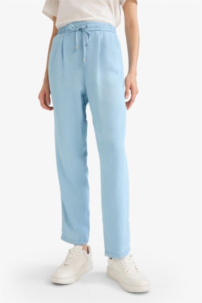 Carrot Fit High Waist Ankle Length Washed Jeans