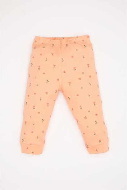 Pijama Takımı Çiçekli Uzun Kollu Üst Uzun Alt Kız Bebek