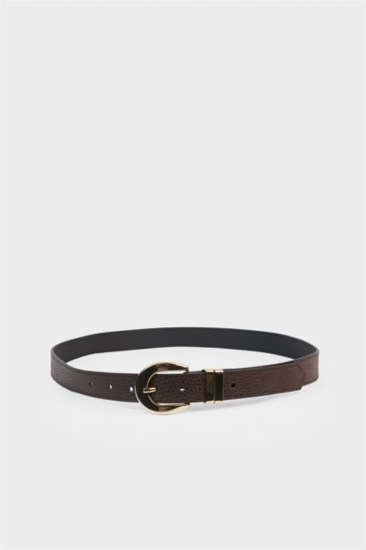 Woman Faux Leather Jean Belt