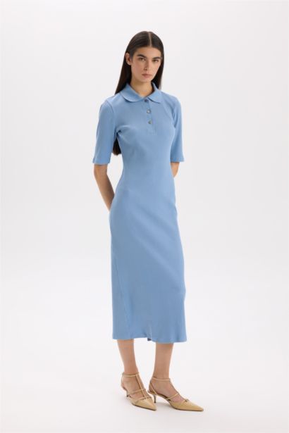 فستان ميدي مضلع بوديكون بياخة بولو