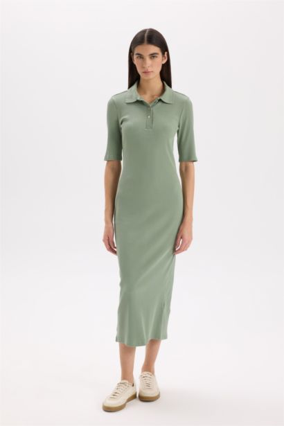 فستان ميدي مضلع بوديكون بياخة بولو