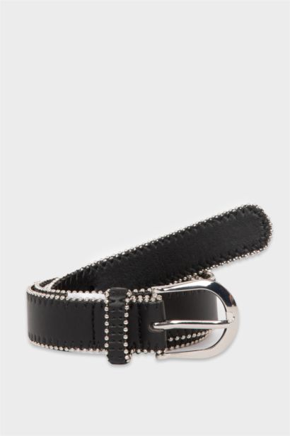 Woman Faux Leather Jean Belt
