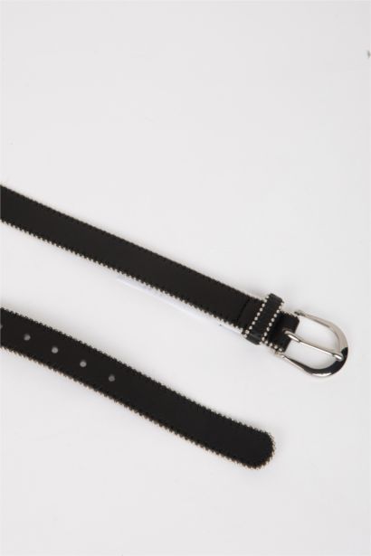Woman Faux Leather Jean Belt