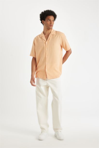Relax Fit Resort Collar Cotton Shirt