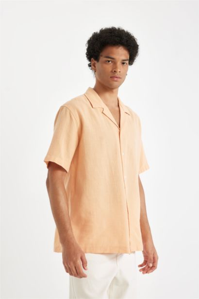 Relax Fit Resort Collar Cotton Shirt