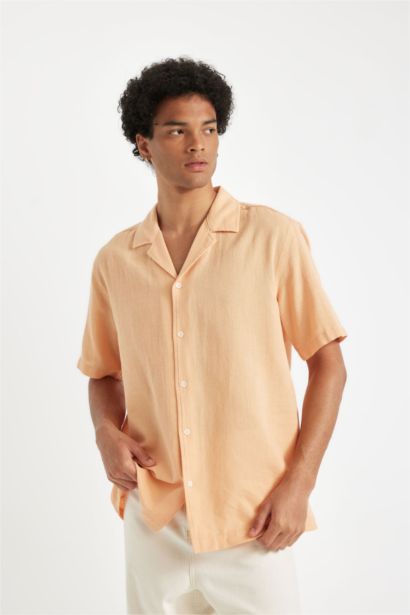 Relax Fit Resort Collar Cotton Shirt