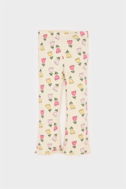 طقم من تيشيرت بنات فلورال و سروال ضيق