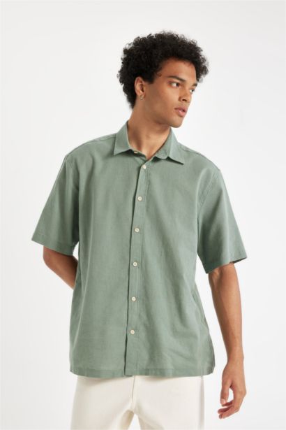 Relax Fit Poplin Short Sleeve Shirt