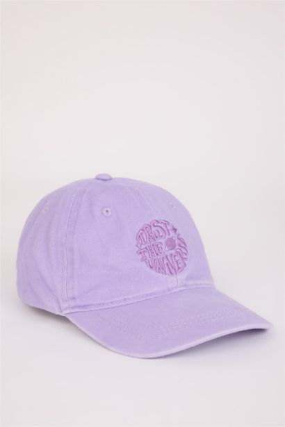 Casquette en jean brodée pour fille
