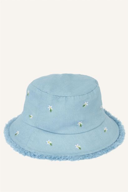 Girl Denim Embroidered Hat
