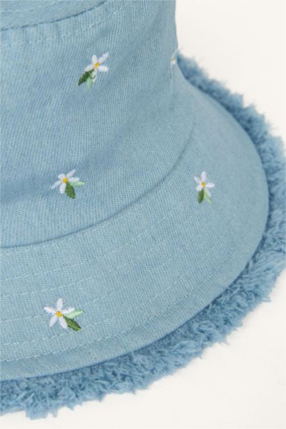 Girl Denim Embroidered Hat