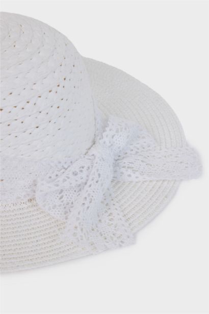 Dantel Hasır Şapka Kız Çocuk