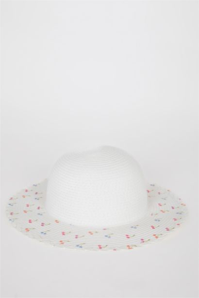 Girl Printed Straw Hat