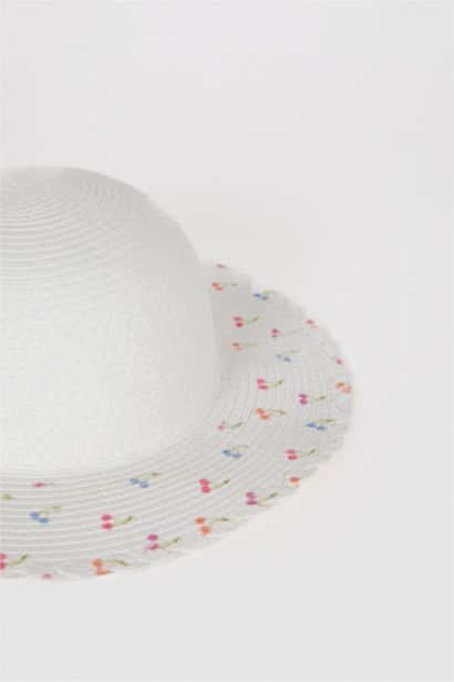 Girl Printed Straw Hat